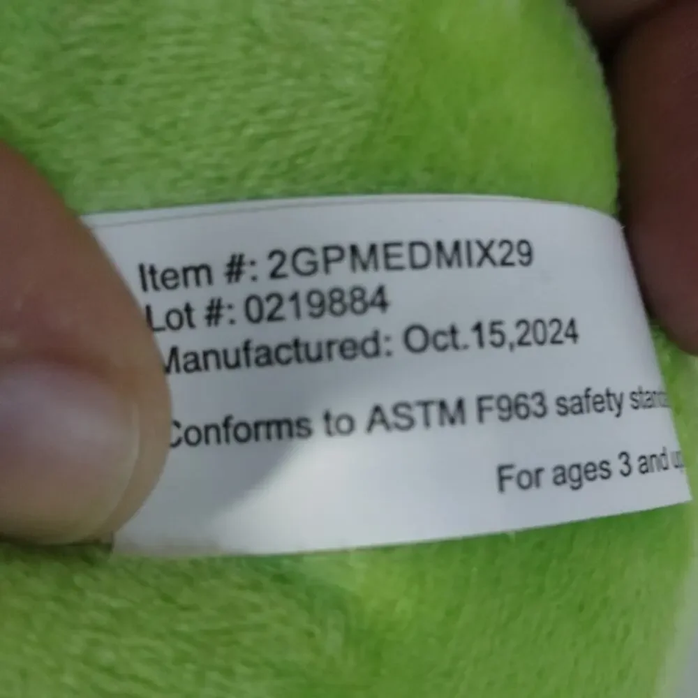 A&A Global Green Plush Frog Stuffed Animal Blue Bowtie 11